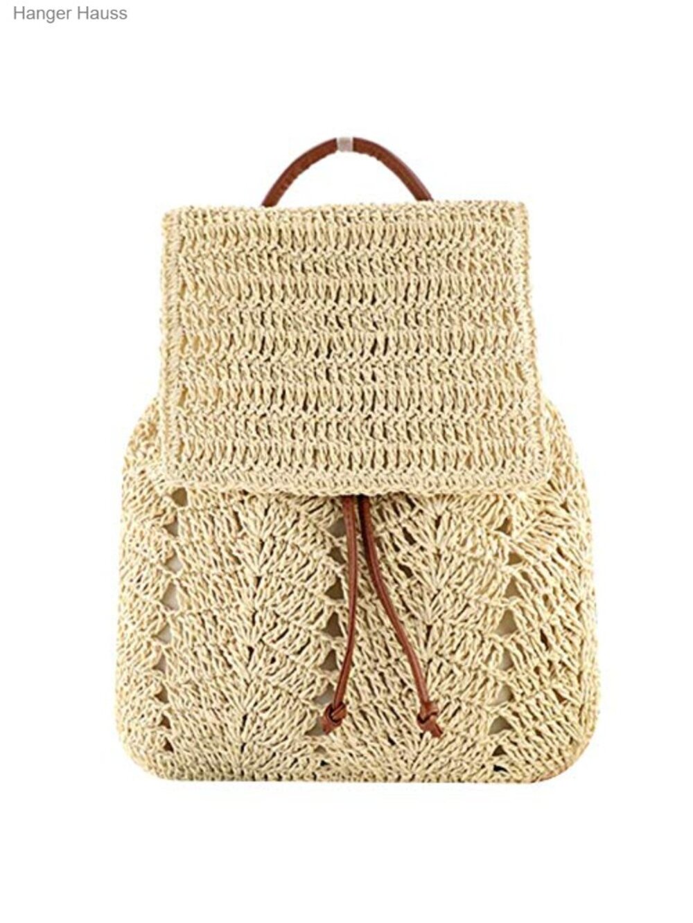 Handwoven Cotton Rope Drawstring Backpack Boho Bohemian Beach Shoulder Bag